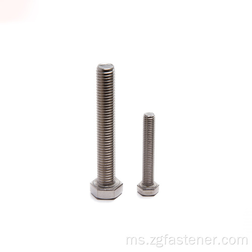 ss 304 bolt nat bolt kepala heksagon DIN931/DIN933